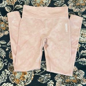 Gymshark light pink camo leggings